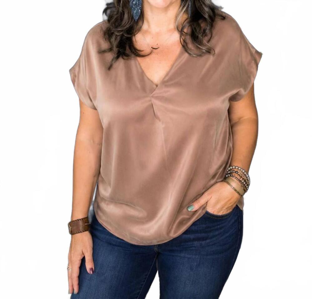 NEW DEAR JOHN DENIM kristen top in beige
